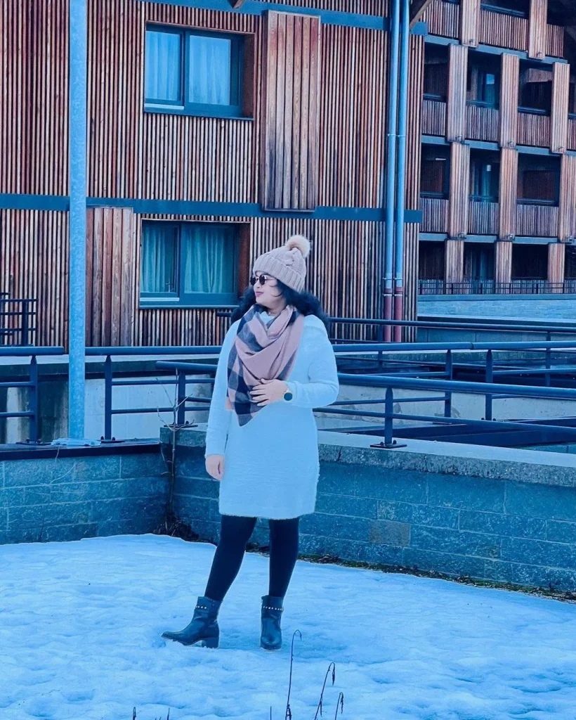 White winter dress