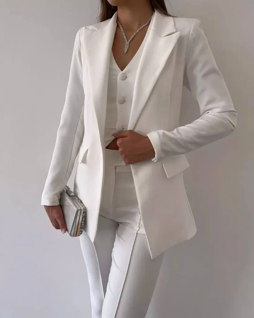 White pantsuit