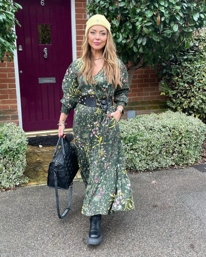 floral wrap maxi dress