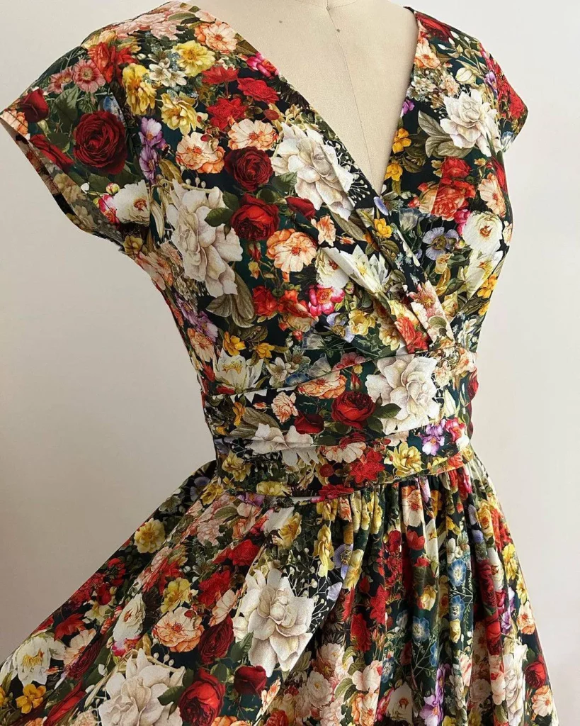 vintage floral dress