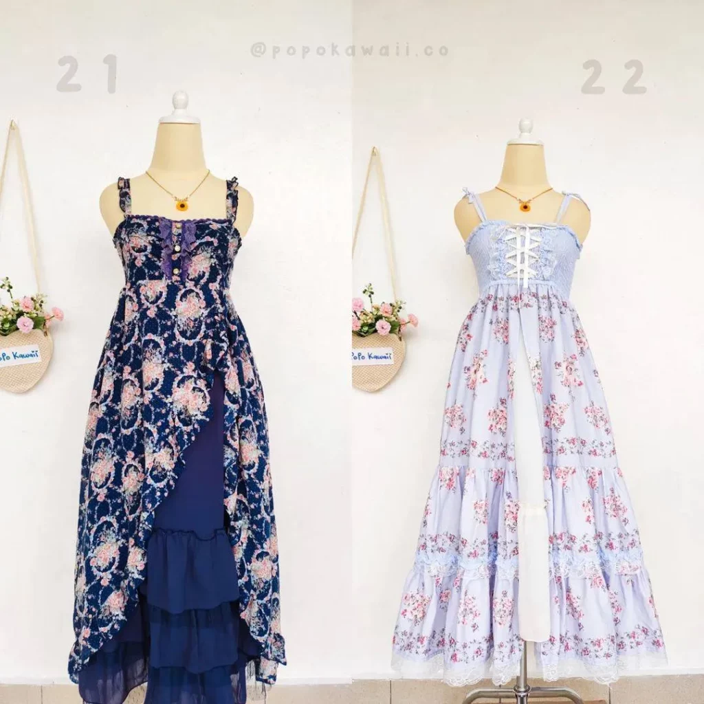 floral high low dress