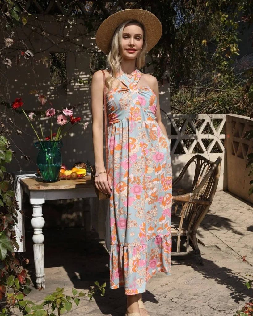 floral halter dress
