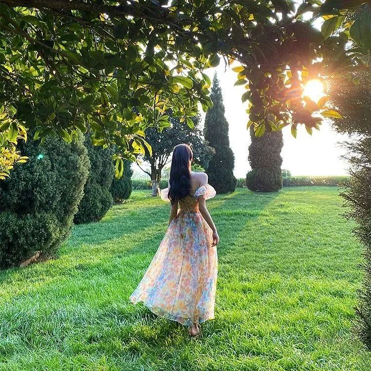 floral sleeveless dress