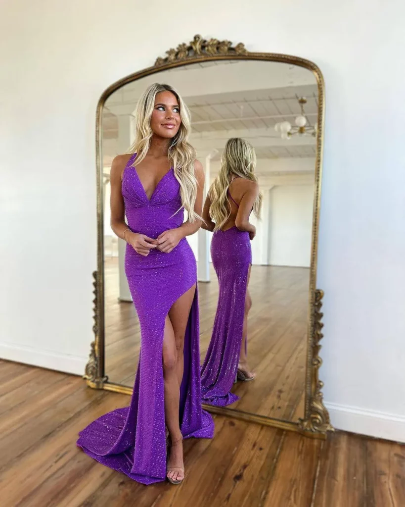 Purple Outfits with Heels