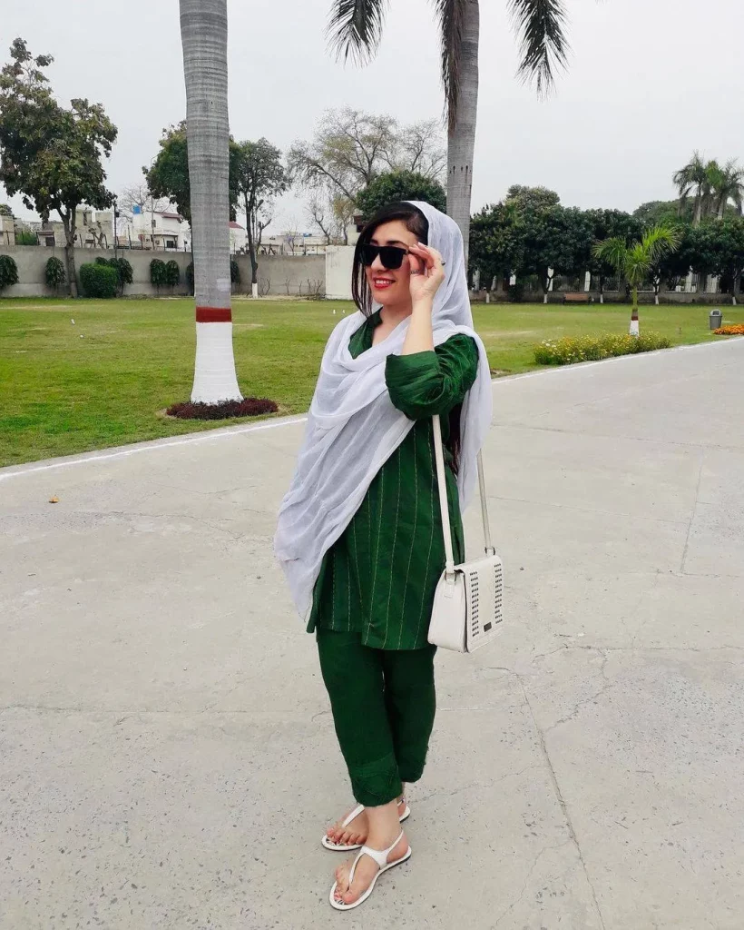 Army green and white outfits