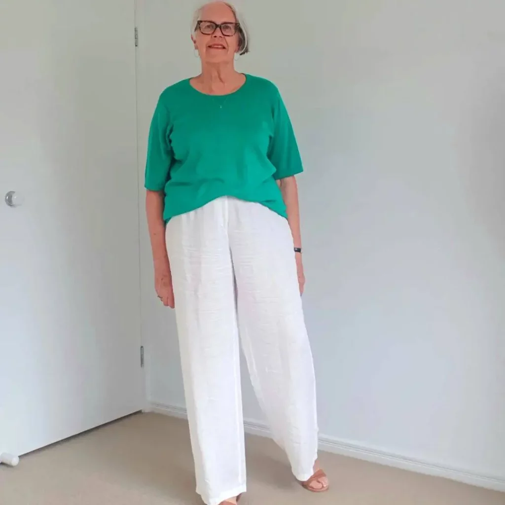Seafoam green and white outfits