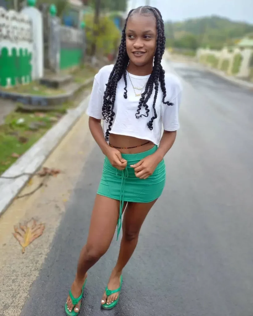 Green and white street style