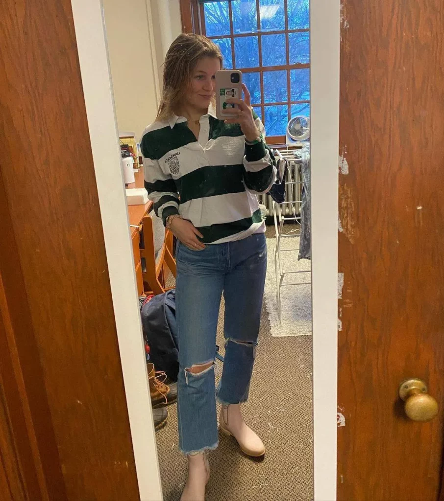 Green and white casual outfits