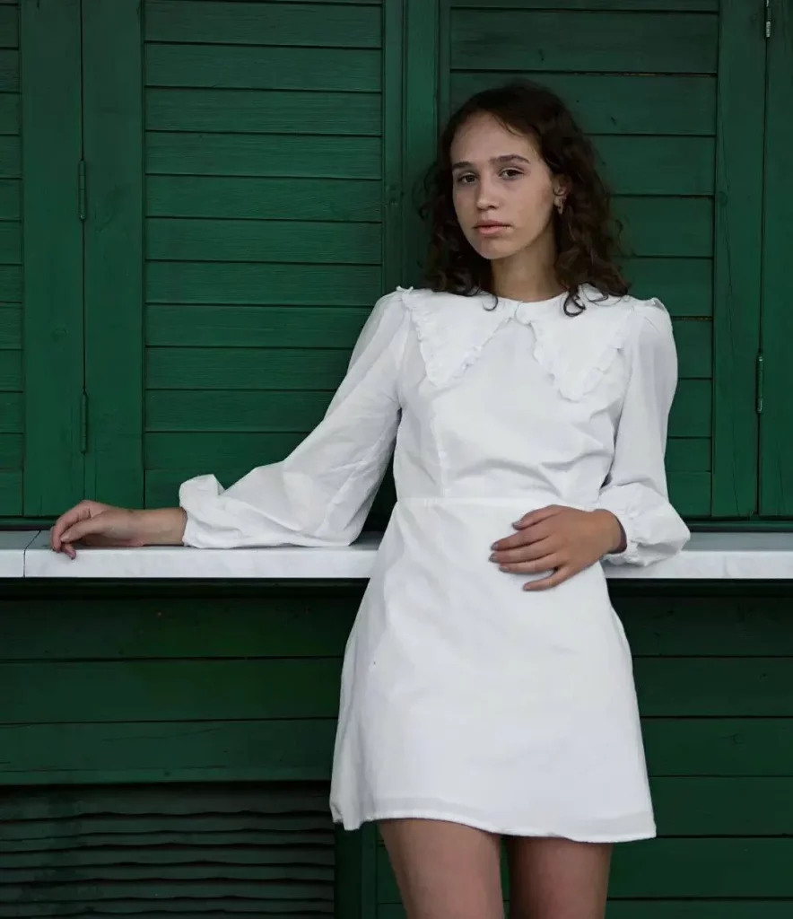 Eco-friendly outfits in green and white