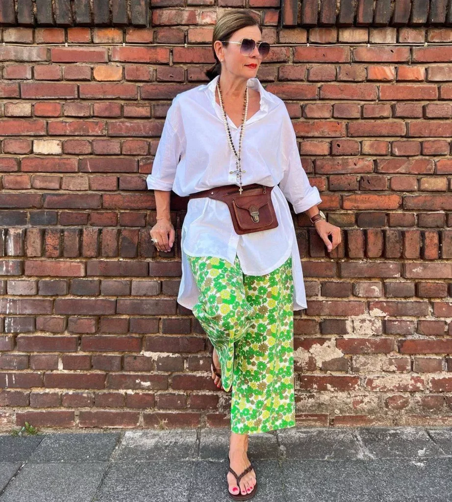 Sustainable green and white clothing