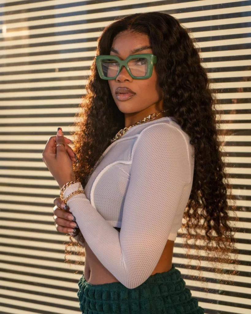 Green and white streetwear