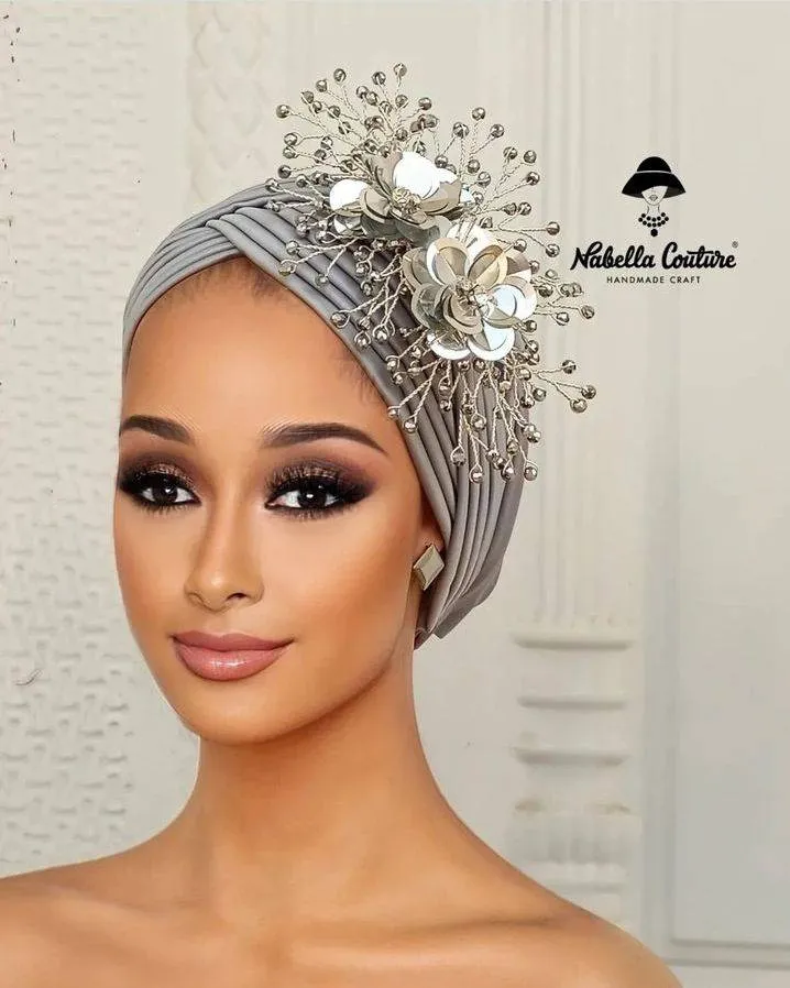 Metallic fascinators for women