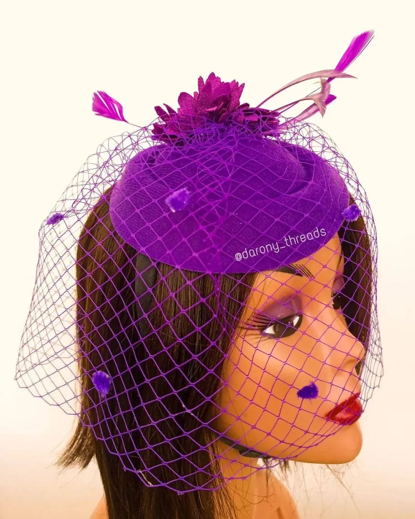 Fascinators with veils for women