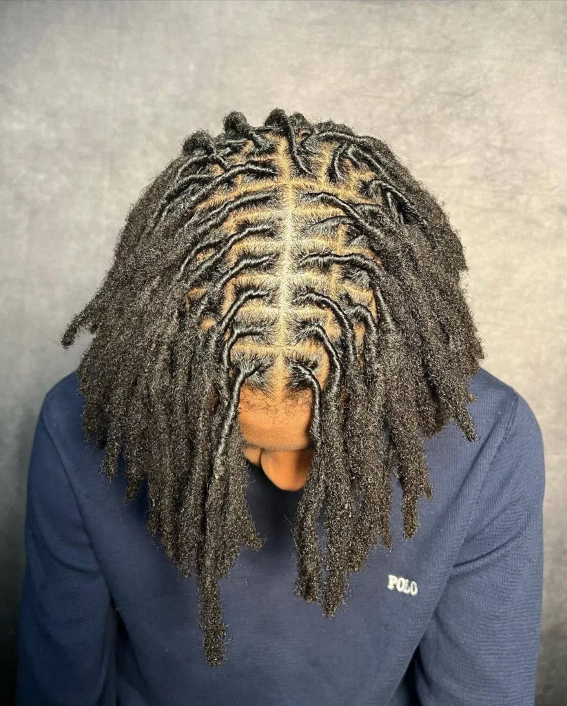 Men's Goddess Locs with Cornrows