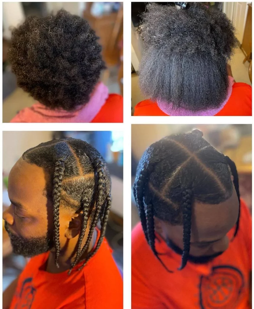 Tree Braids Styles for Men with Natural Hair