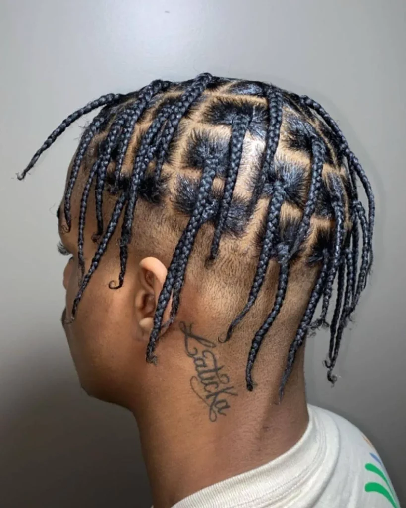 Box Braid Styles for Men with Thin Hair