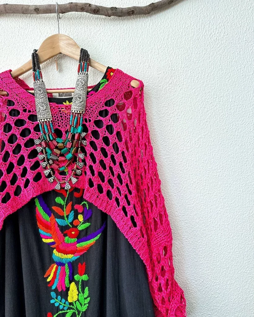 Colorful Women's Poncho Dresses