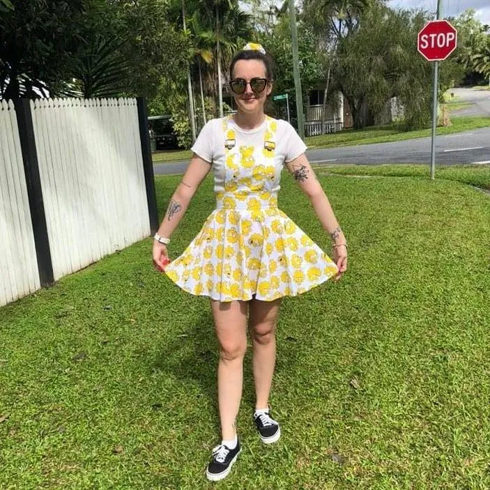 Floral Pinafore Dress