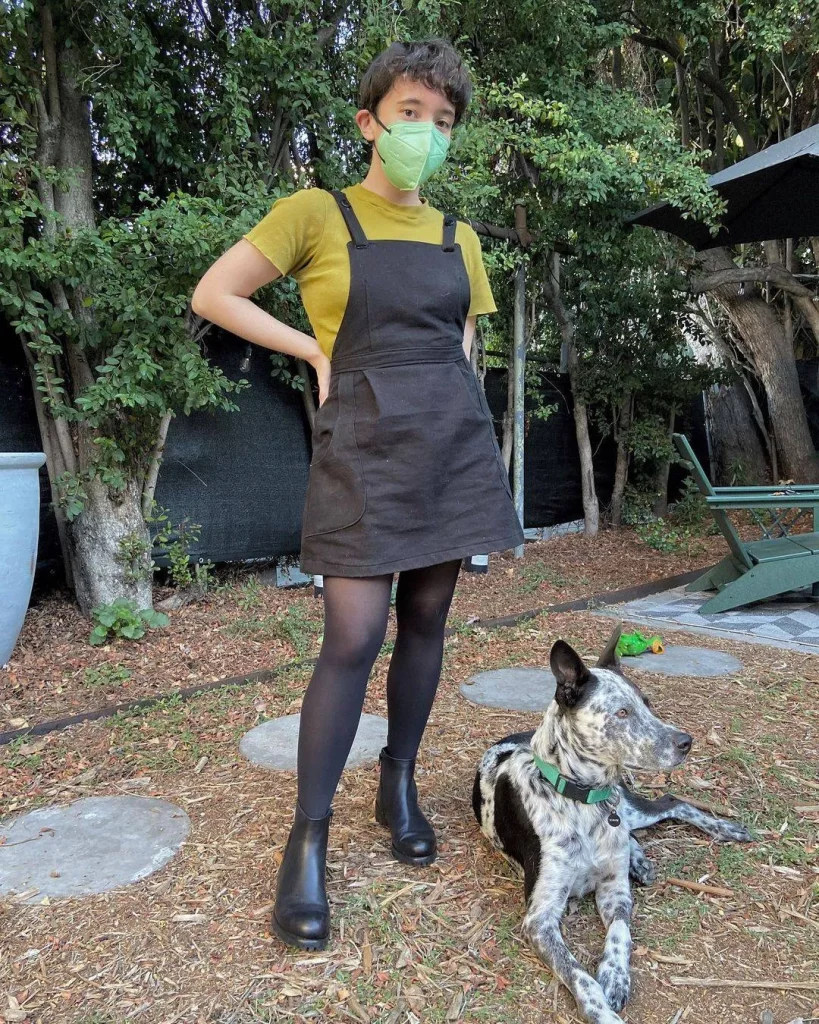 Female Square Cross Apron Garden Work Pinafore Dresses