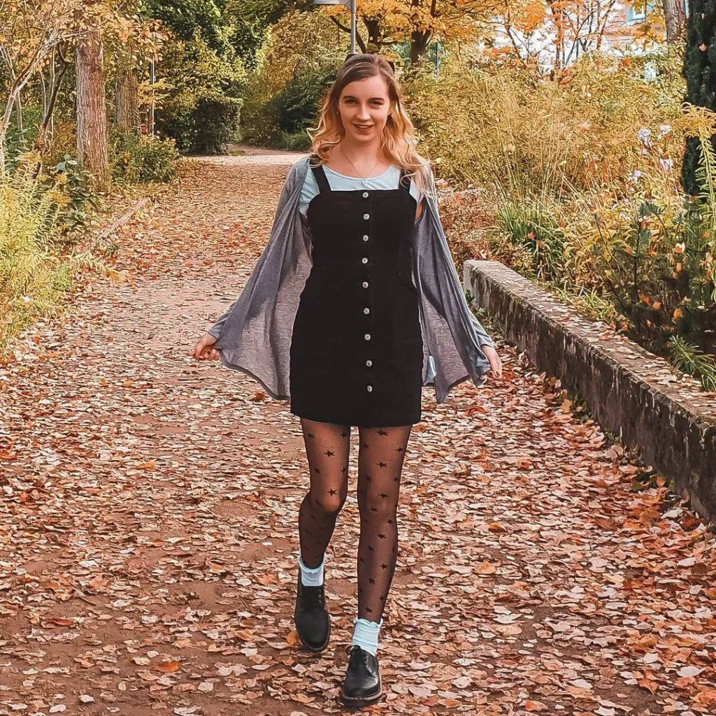 Denim Mini Pinafore Dress