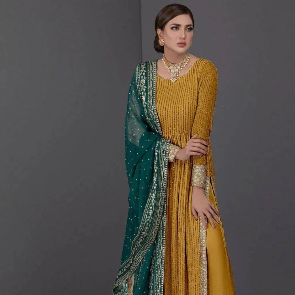 Gold Nyra cut suit set Gold Nyra cut suit set