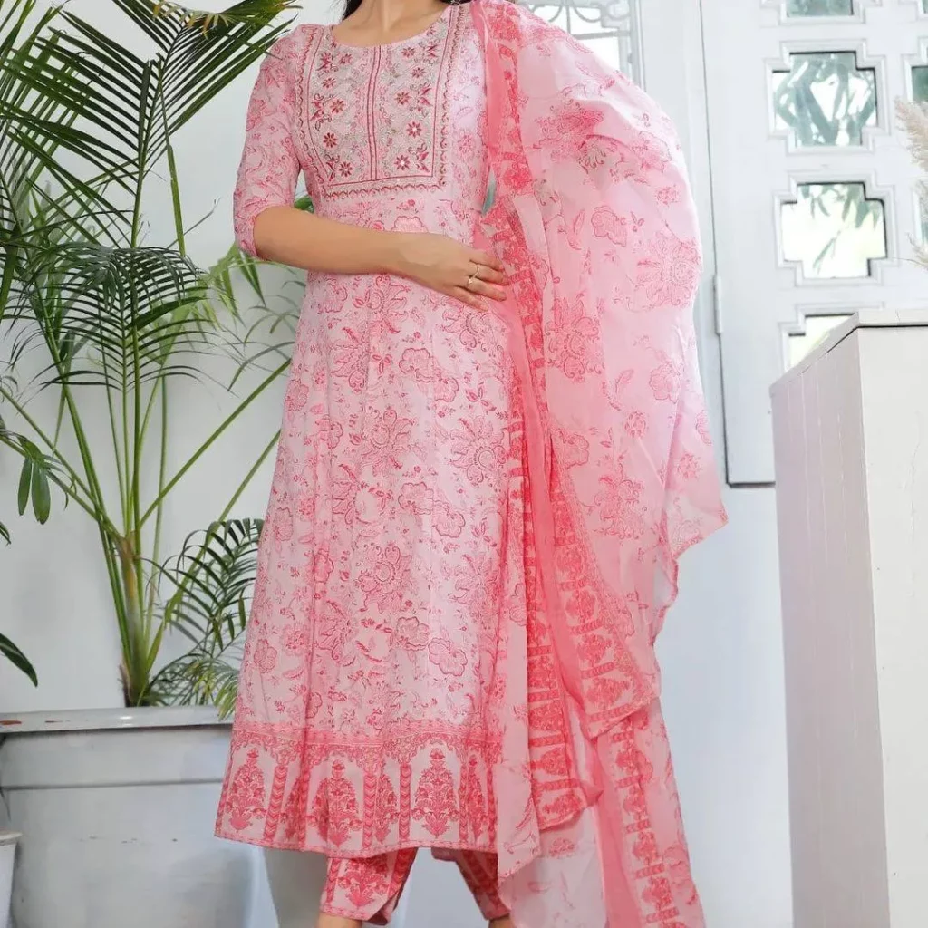 Preet pink nyra cut suit set Preet pink nyra cut suit set