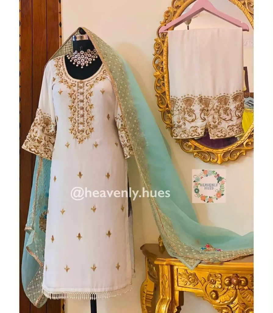 Punjabi Suit white White Punjabi Suit