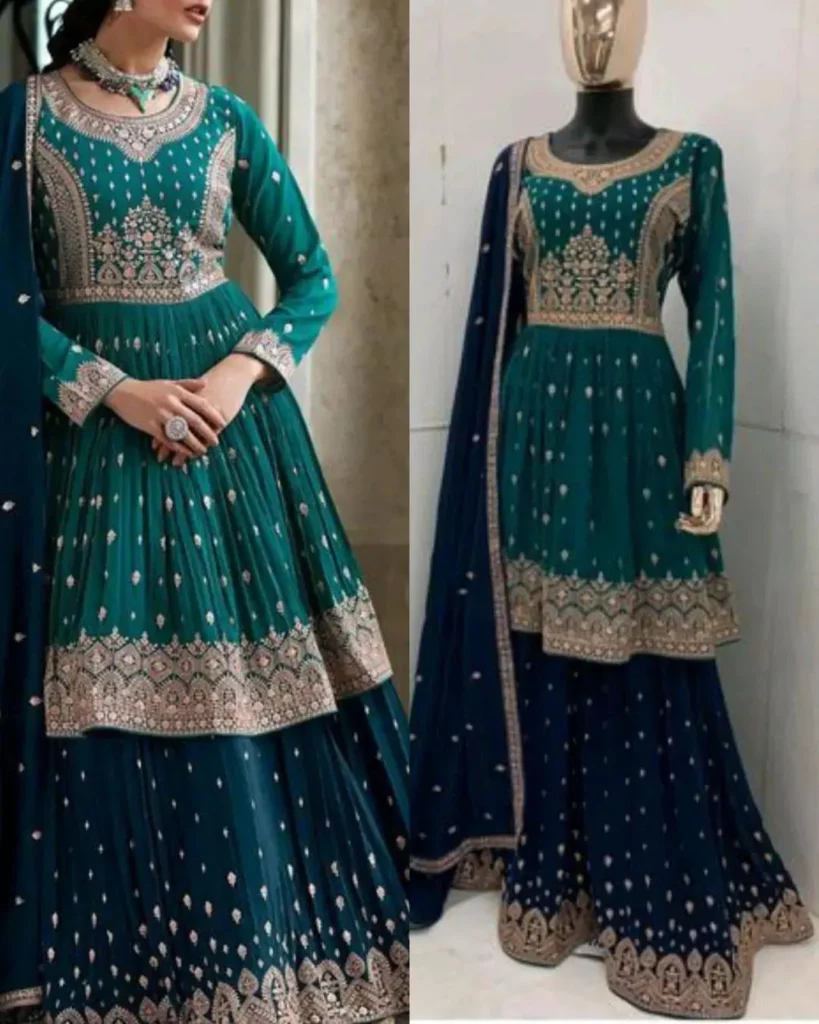 Garara short Kurti and a dupatta