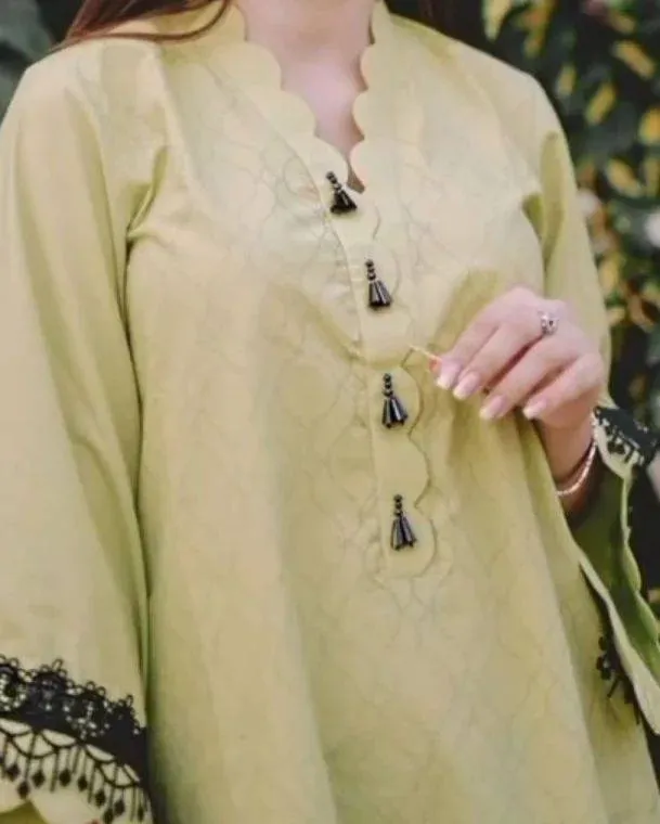 Unstitched Embroidered suit for women