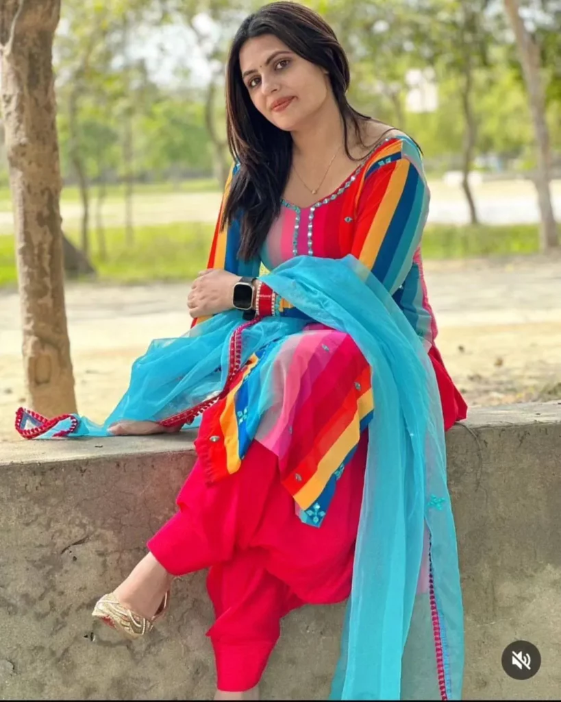 all over patiala suit design