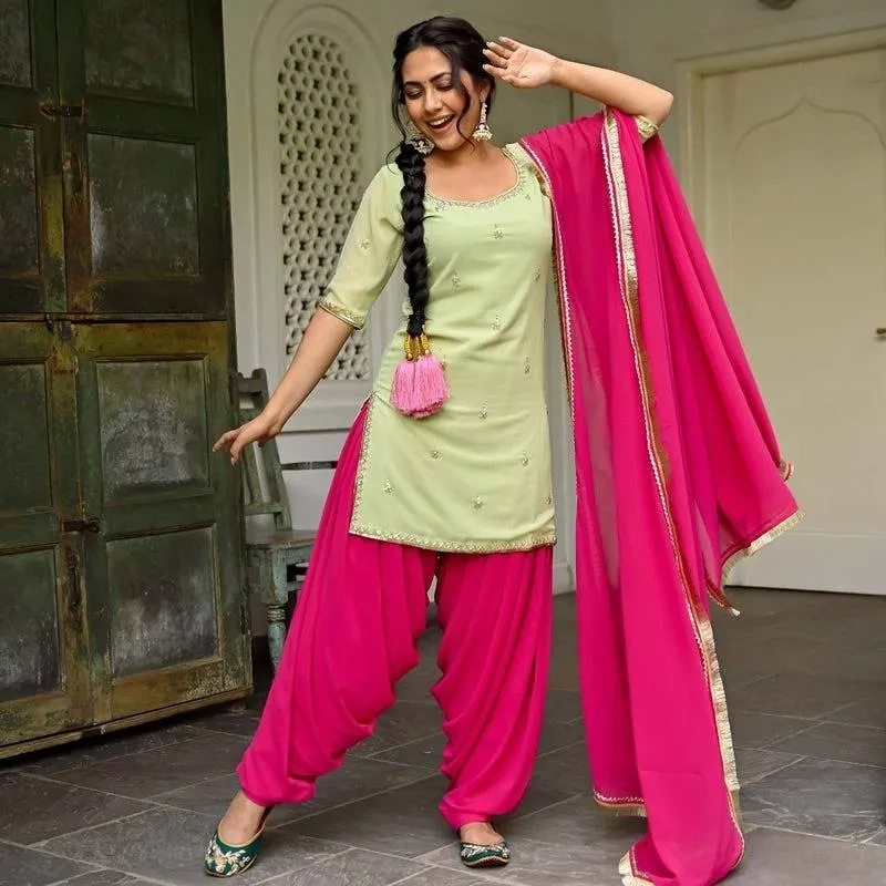 which fabric is best for patiala suit