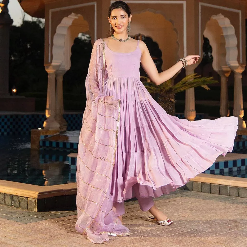 Embroidered Net Semi Stitched Anarkali Gown Embroidered Net Semi Stitched Anarkali Gown