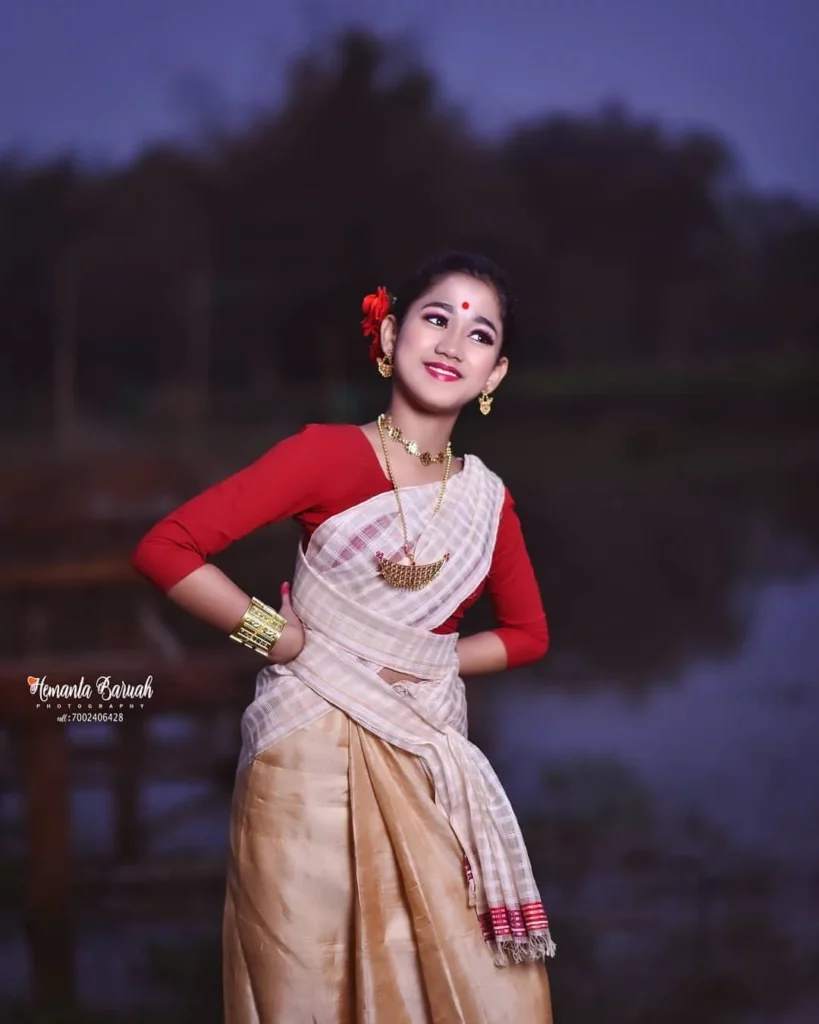 Mekhela Chador made from High-Quality Assam Silk