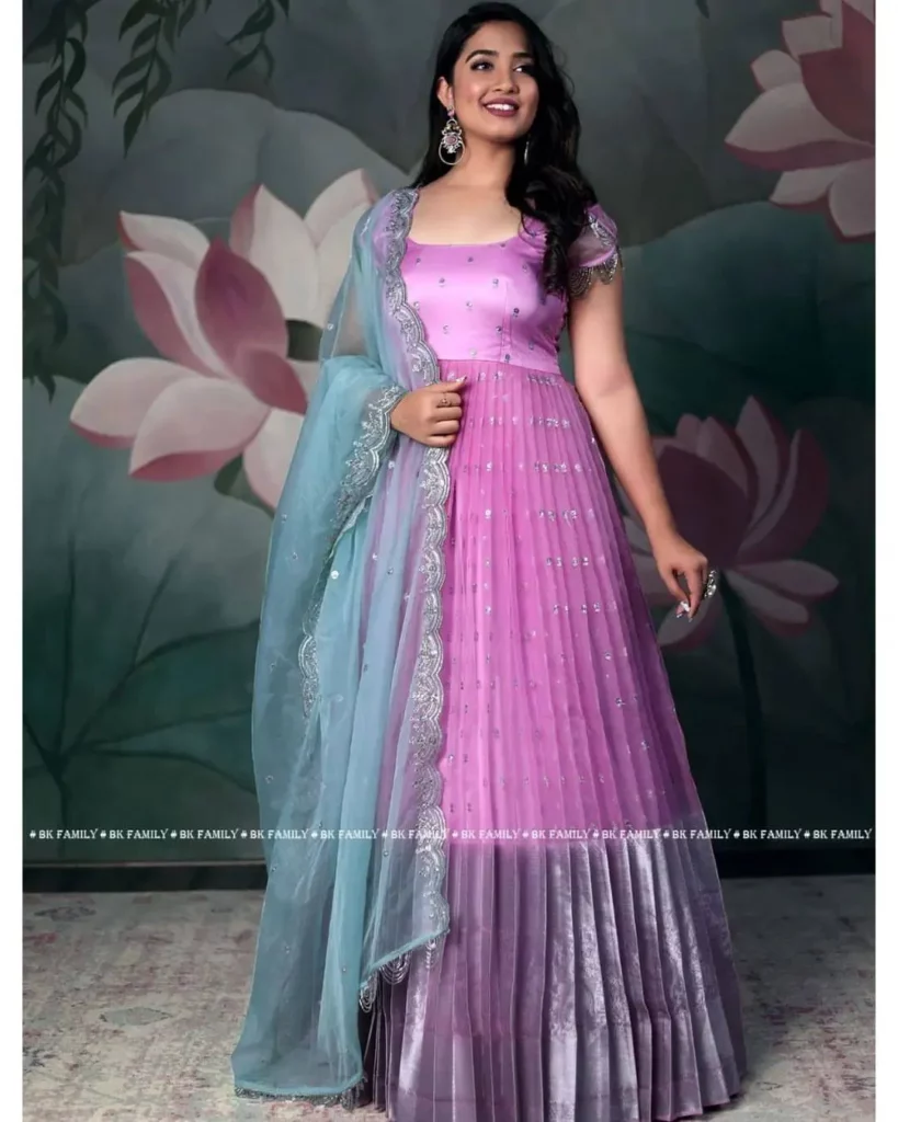 Long Anarkali Dress With Dupatta Long Anarkali Dress With Dupatta