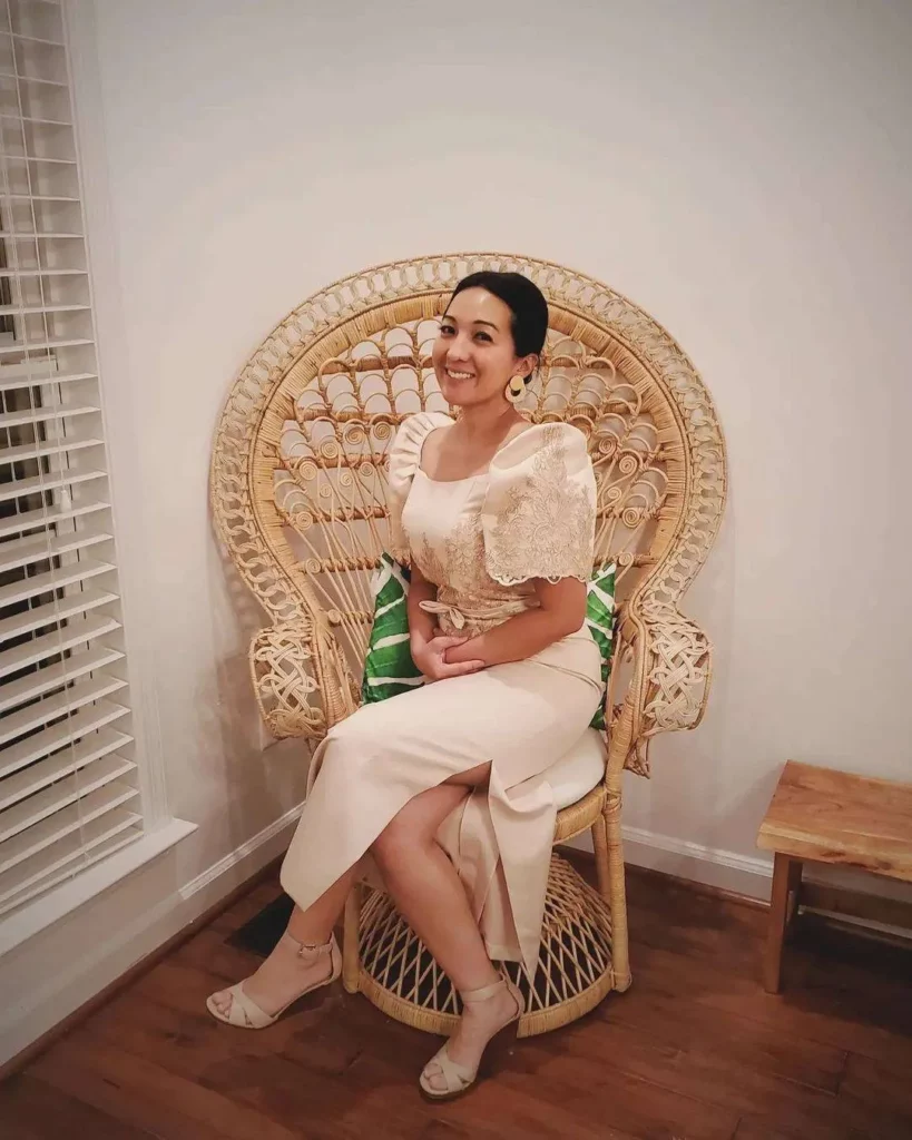 white modern filipiniana dress