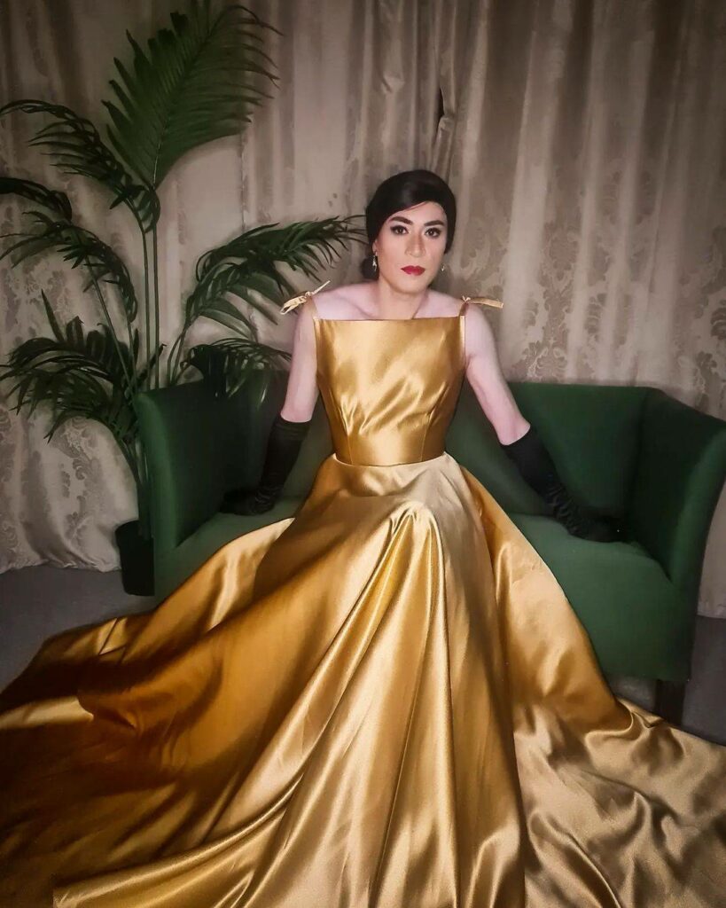 satin dress for woman