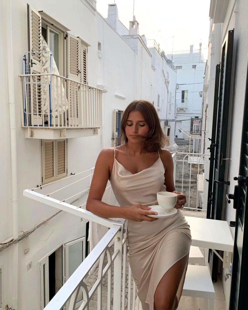 cowl-neck satin midi slip dress for women