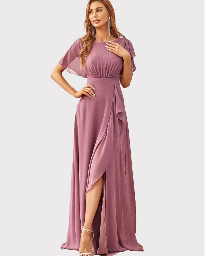 Chiffon high-low dresses for ladies