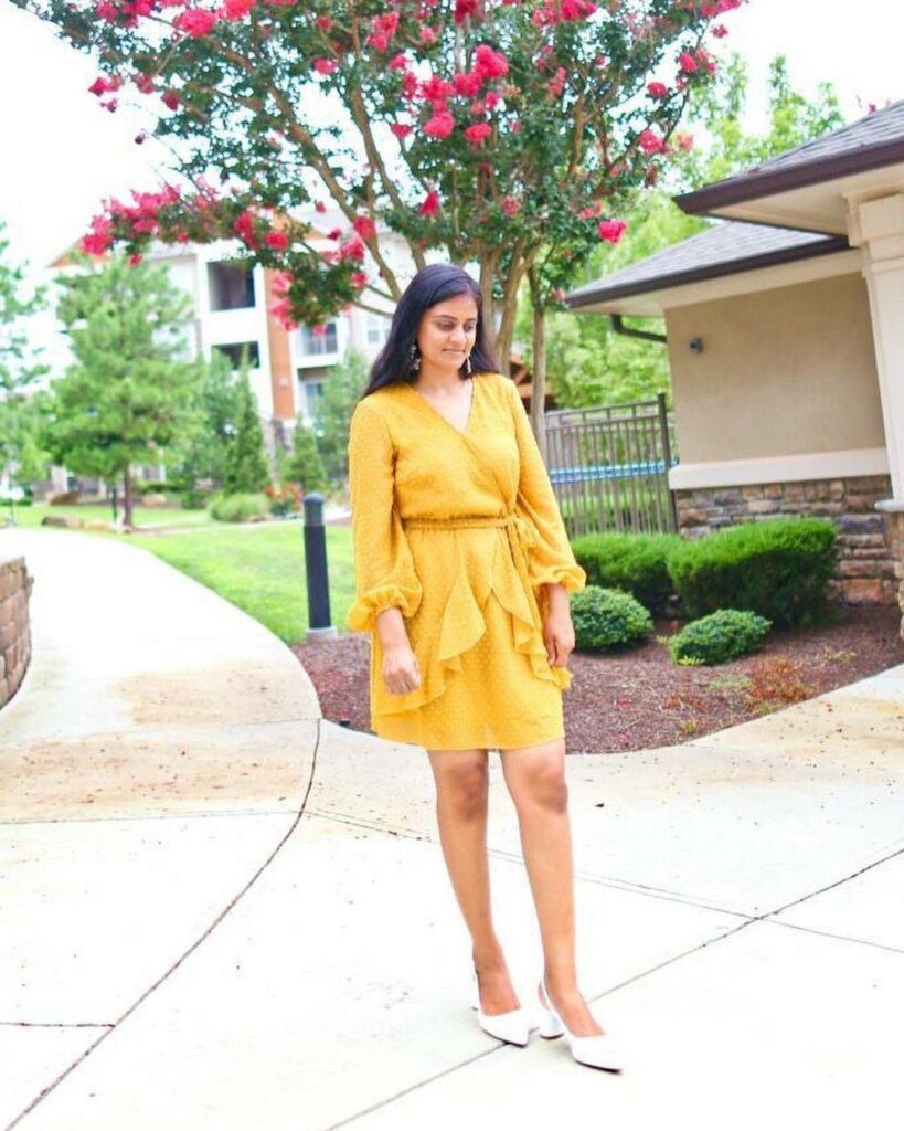 Chiffon wrap dresses for ladies