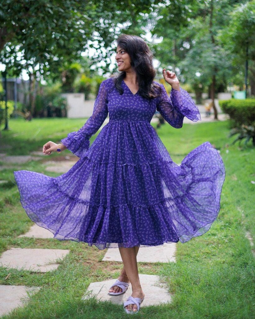 Elegant chiffon dresses for ladies