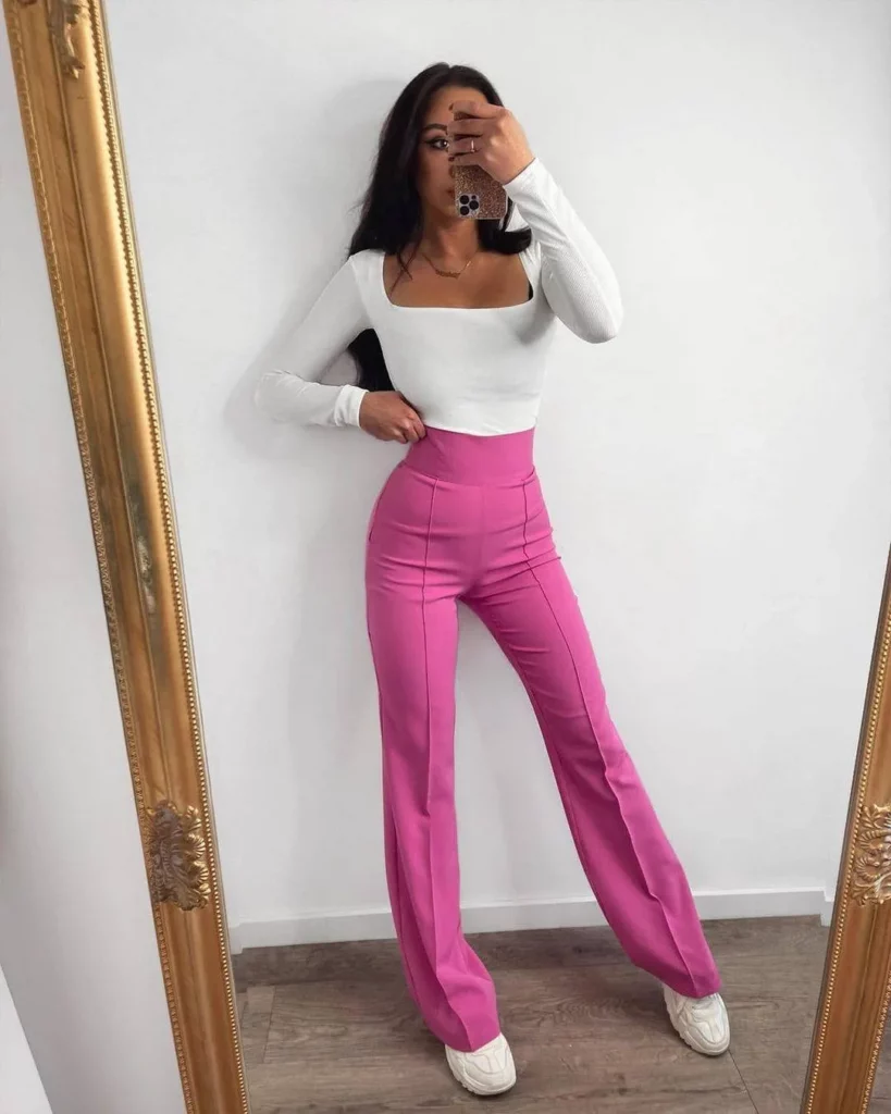 Pink sweatpants for ladies