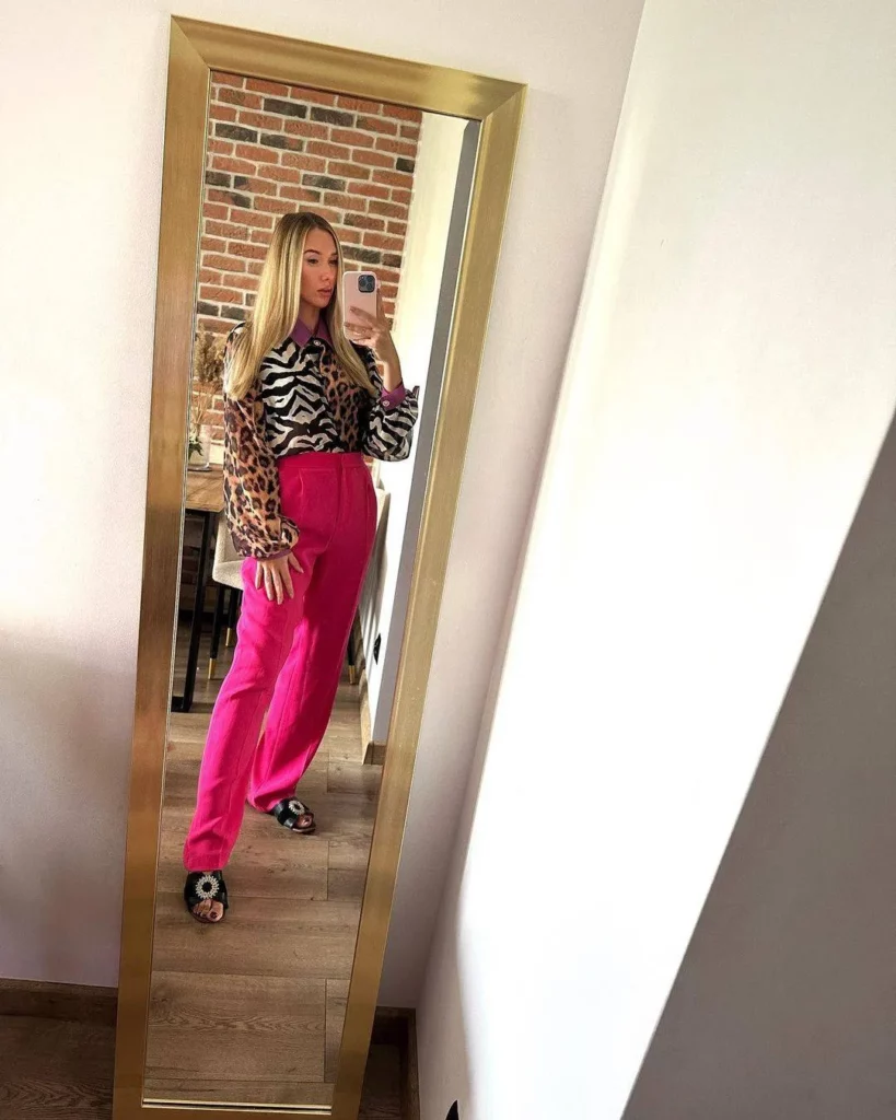 Pink women's pants