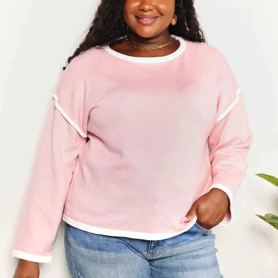 Pink oversized tops