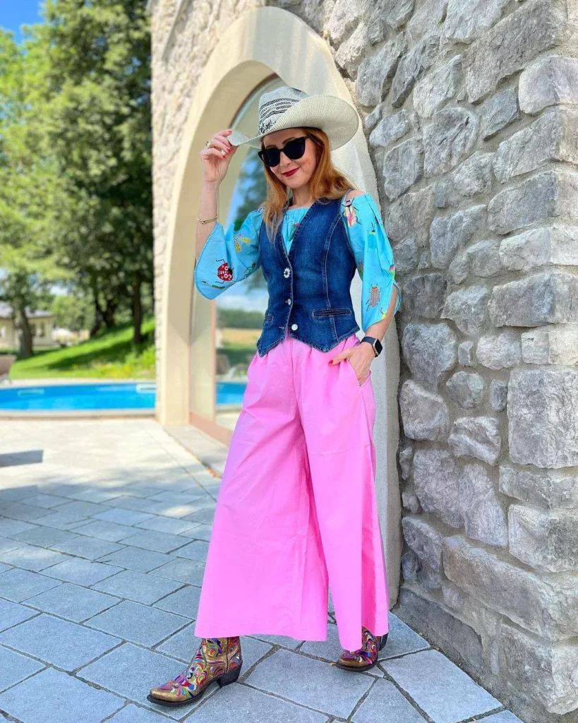 Pink harem pants