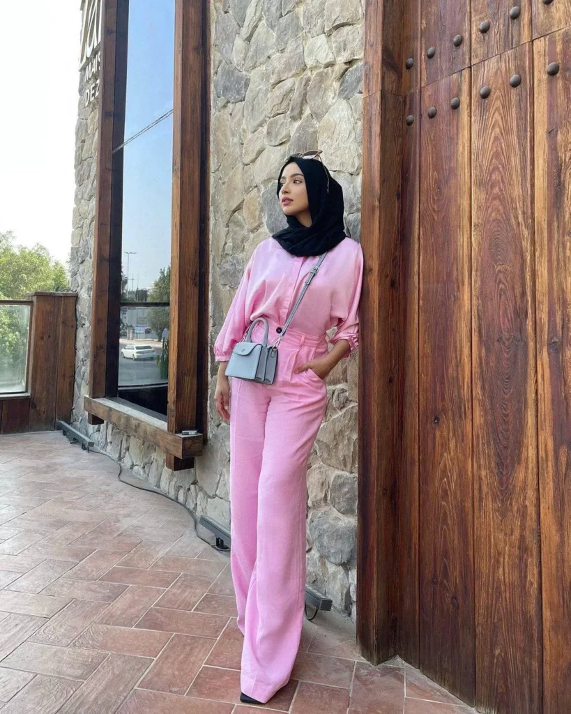 Pink winter trousers