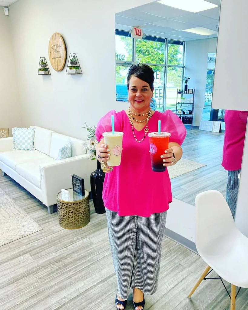 Pink plus-size tops