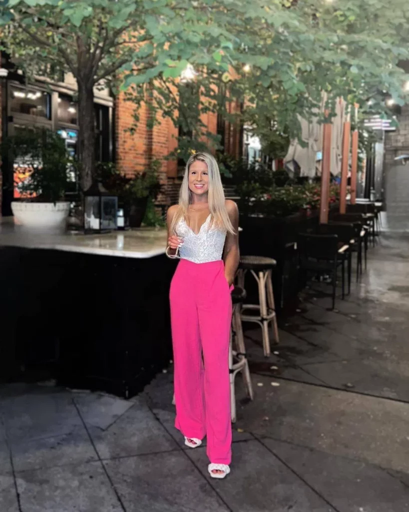 Pink palazzo pants