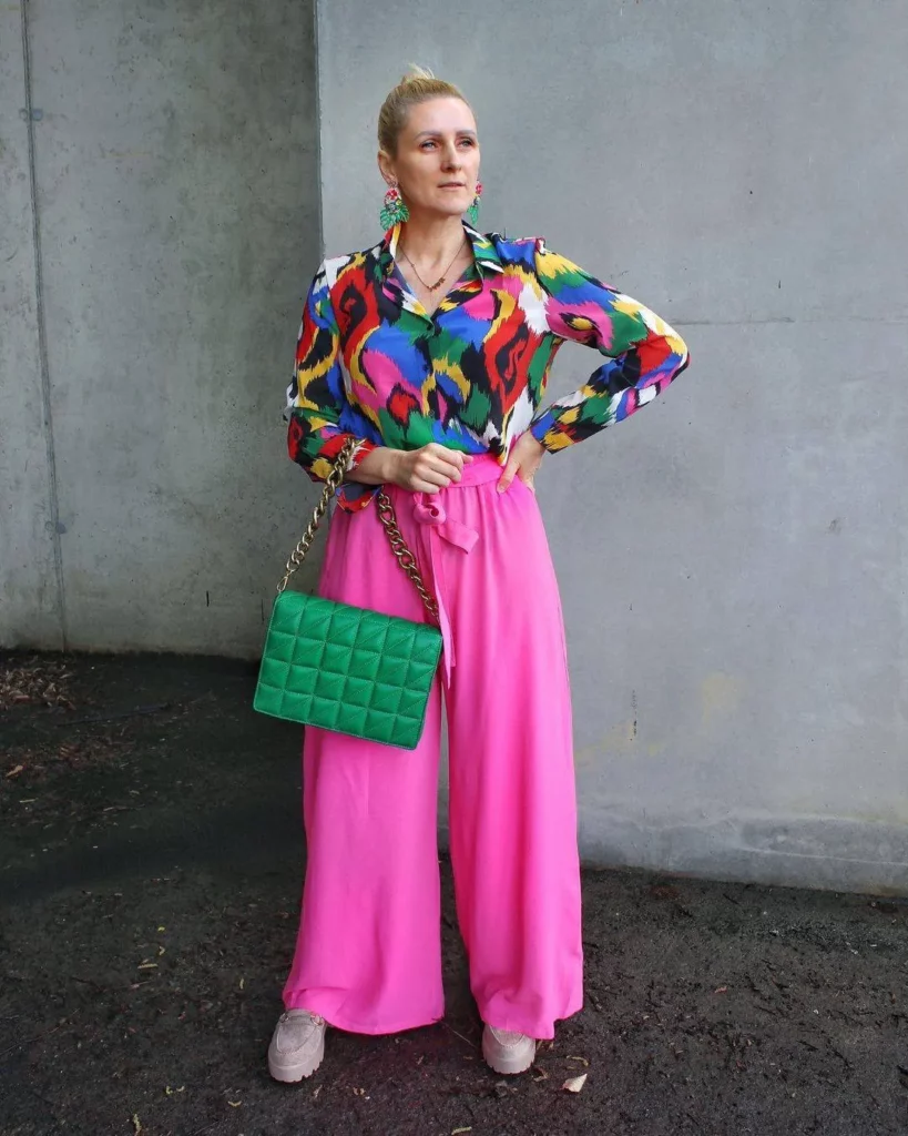 Pink holiday pants