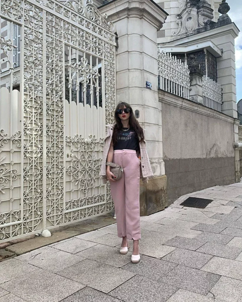 Pink fall pants