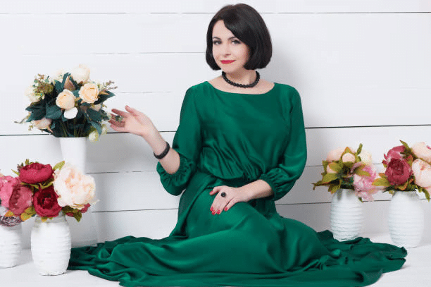 Silk Emerald Green Dress